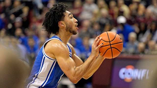 Duke basketball guard Jared McCain versus Florida State